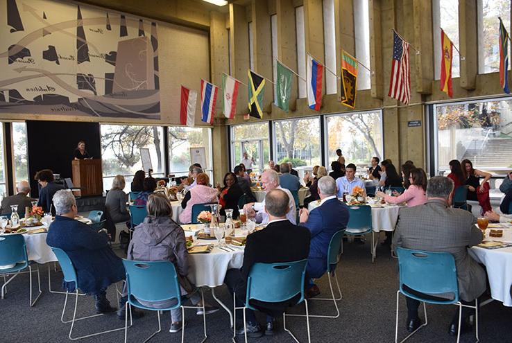 People enjoying the Foundation Luncheon